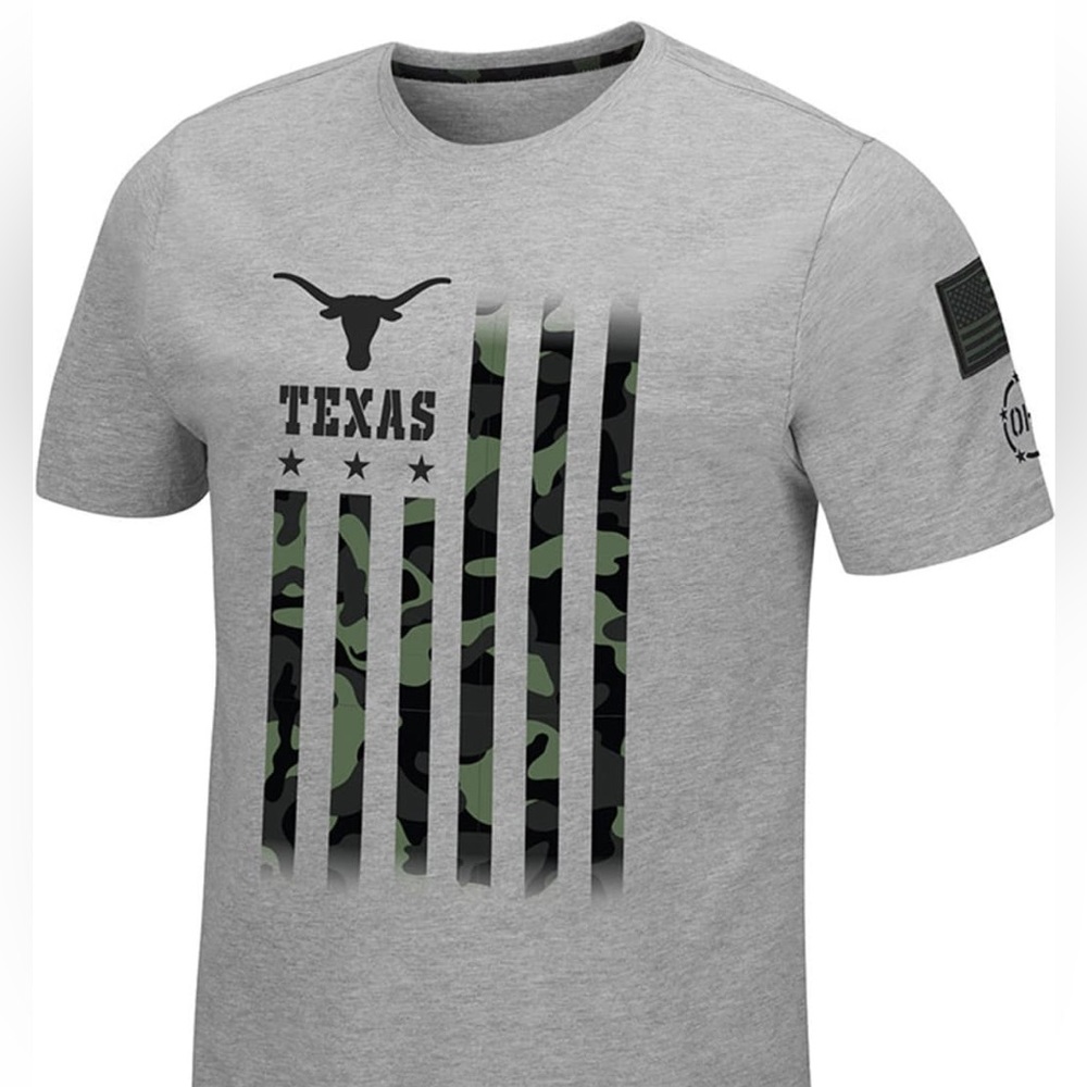 TEXAS LONGHORNS COLOSSEUM GREY CARTRIDGE SHORT SLEEVE T SHIRT XXL